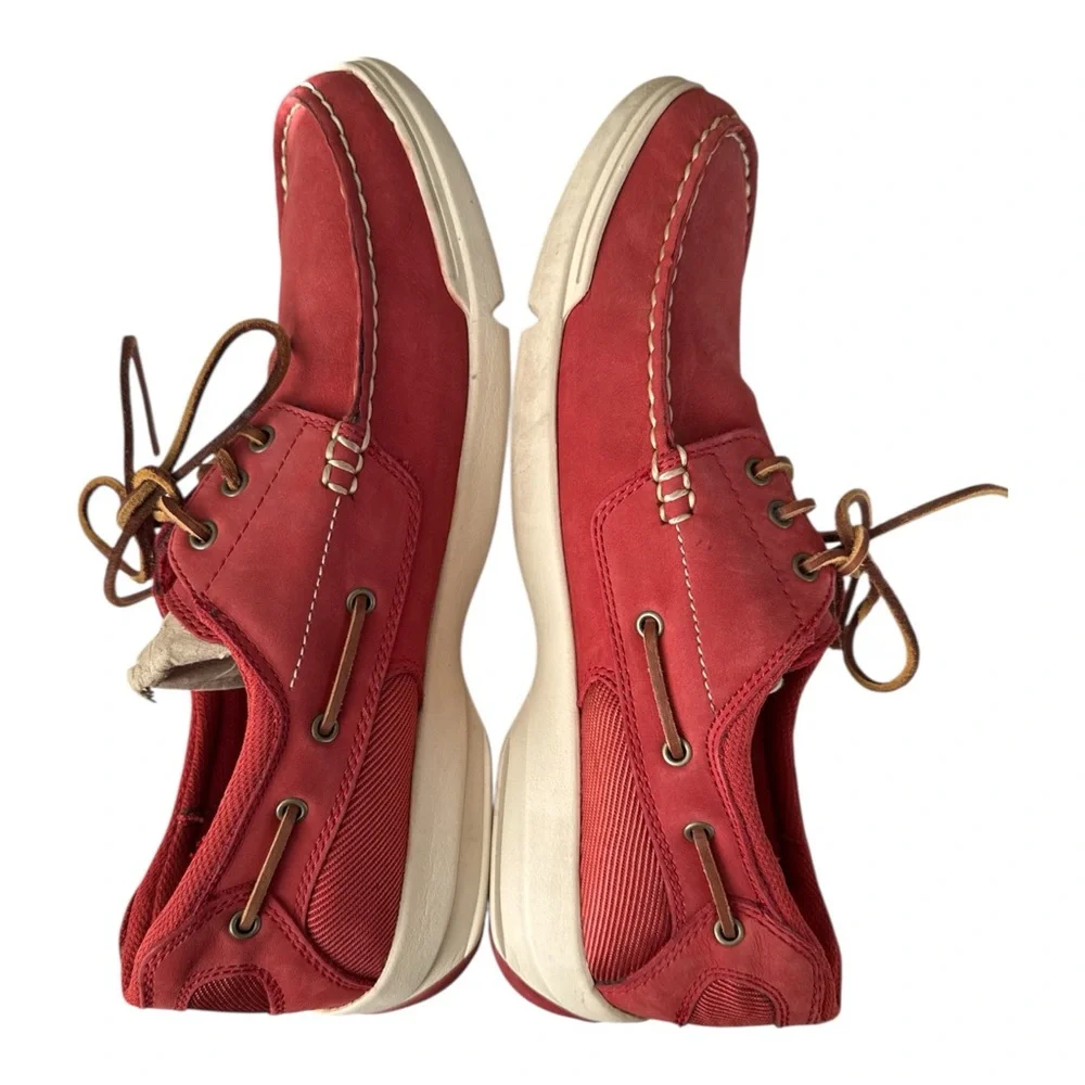 Polo Ralph Lauren Carrick Red Leather Boat Shoes Men’s 11.5D